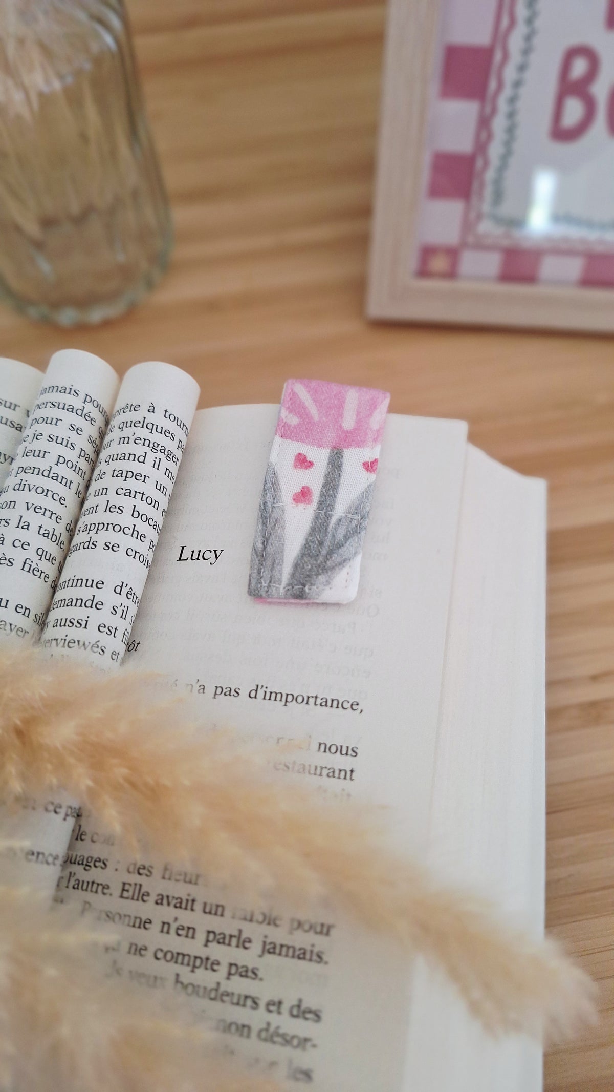 Marque-page aimanté artisanal - Fait main en coton, pour ne plus jamais perdre sa page
