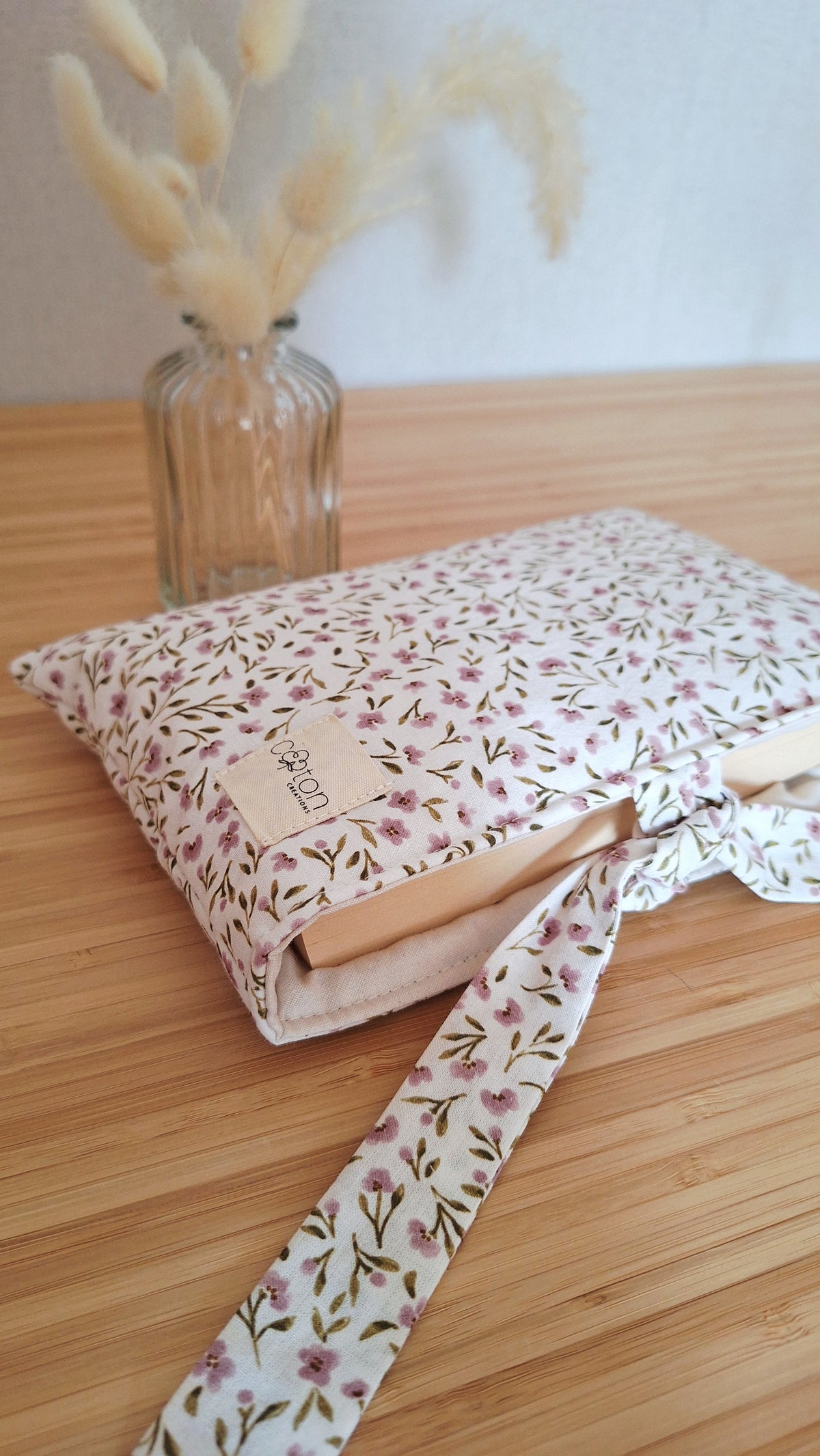 Pochette à Livre artisanale - Protège-livre matelassé, fait main, format poche ou broché au choix