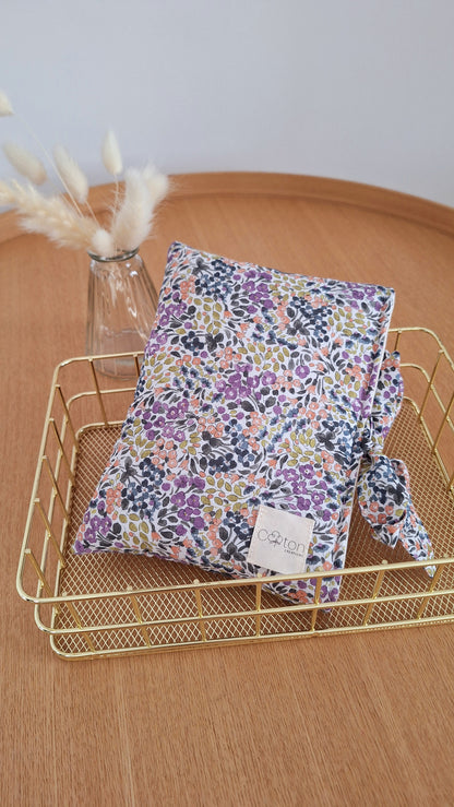 Pochette à Livre artisanale - Protège-livre matelassé, fait main, format poche ou broché au choix