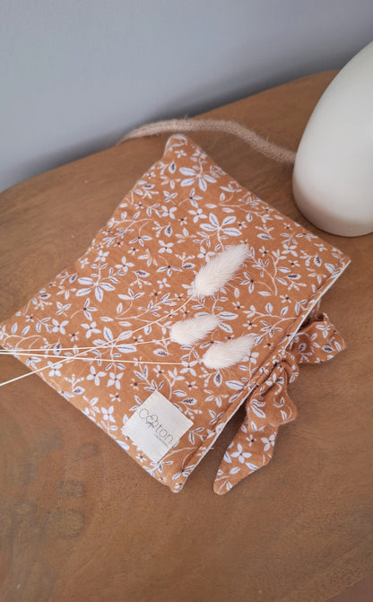 Pochette à Livre artisanale - Protège-livre matelassé, fait main, format poche ou broché au choix