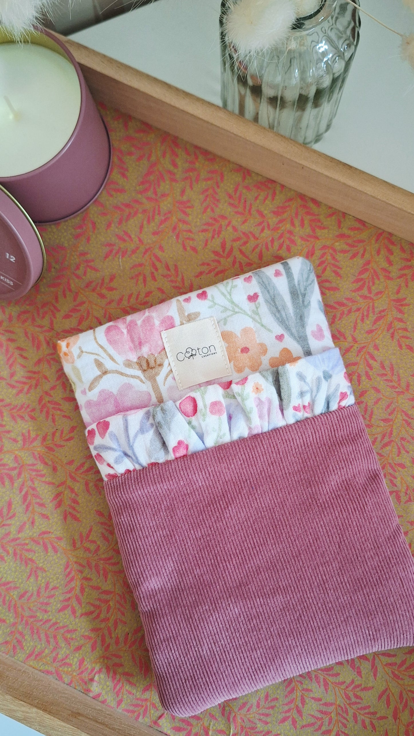 Pochette 2 en 1 pour liseuse et/ou livre de poche - Artisanale, personnalisable