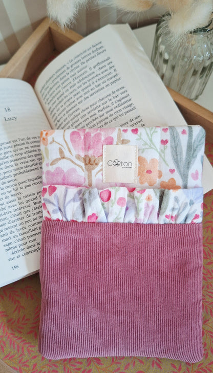 Pochette 2 en 1 pour liseuse et/ou livre de poche - Artisanale, personnalisable