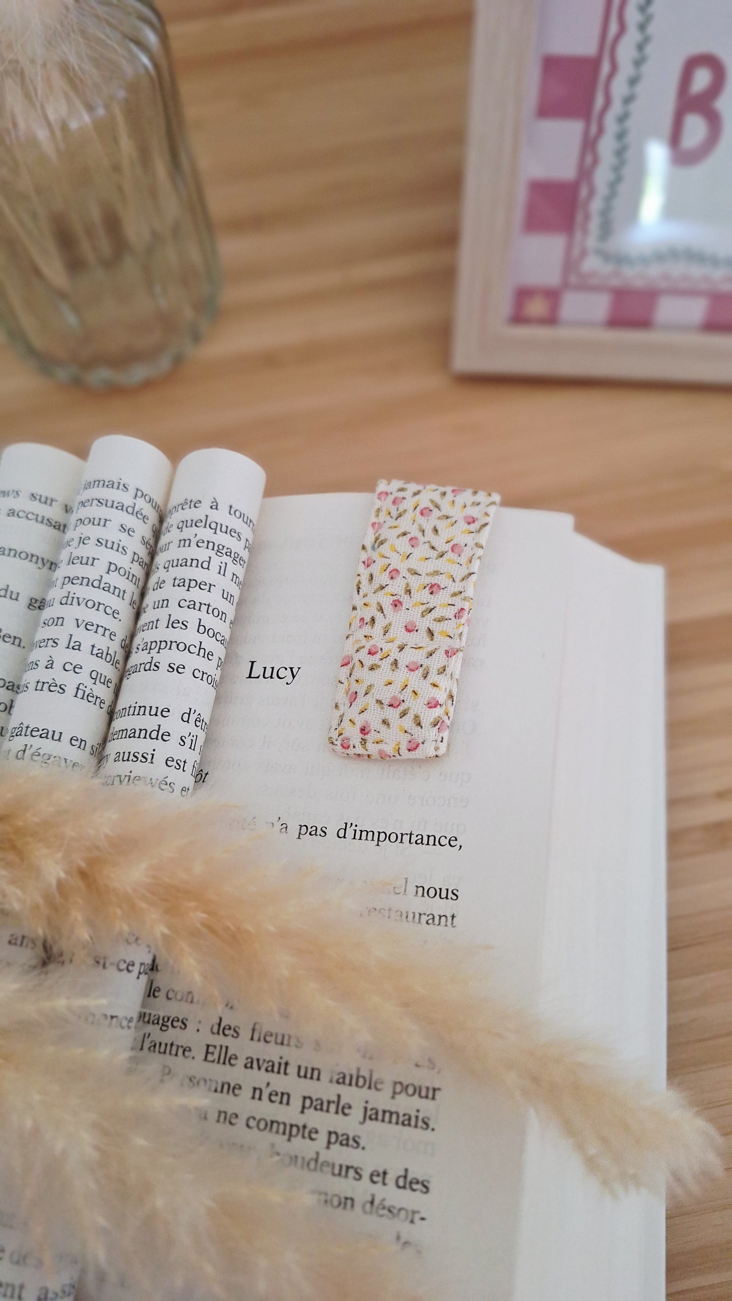 Marque-page aimanté artisanal - Fait main en coton, pour ne plus jamais perdre sa page