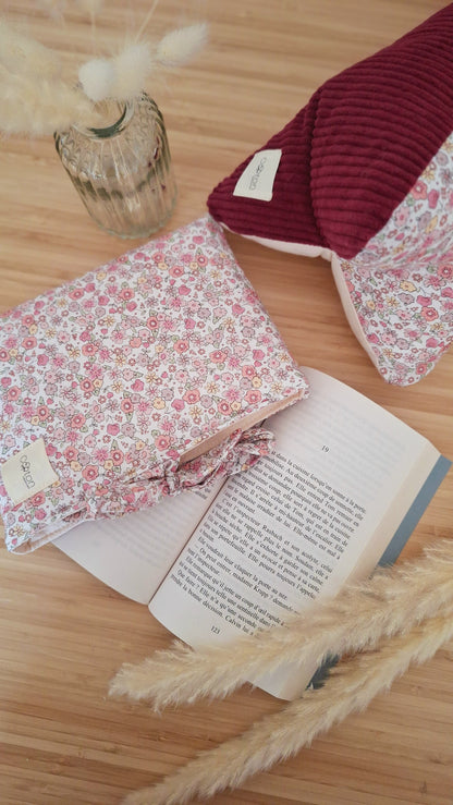 Pochette à Livre artisanale - Protège-livre matelassé, fait main, format poche ou broché au choix