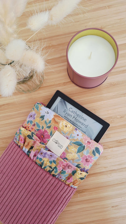 Pochette 2 en 1 pour liseuse et/ou livre de poche - Artisanale, personnalisable
