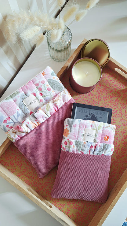 Pochette 2 en 1 pour liseuse et/ou livre de poche - Artisanale, personnalisable