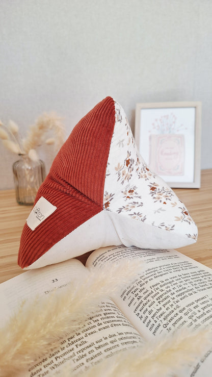 Coussin de lecture ergonomique artisanal - Coton biologique, fait main, pour lire sans douleur