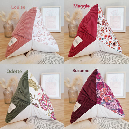 Coussin de lecture ergonomique artisanal - Coton biologique, fait main, pour lire sans douleur