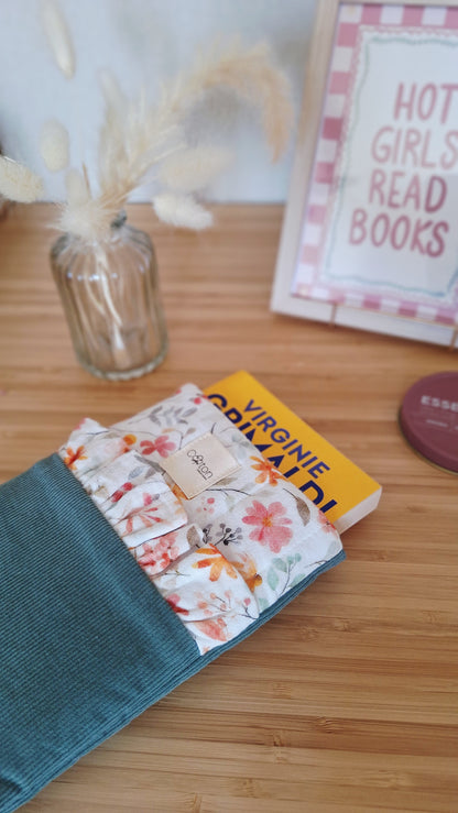 Pochette 2 en 1 pour liseuse et/ou livre de poche - Artisanale, personnalisable