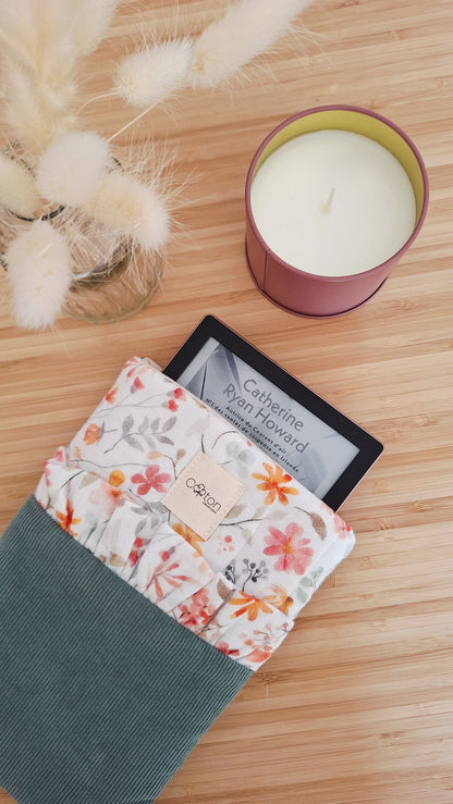 Pochette 2 en 1 pour liseuse et/ou livre de poche - Artisanale, personnalisable