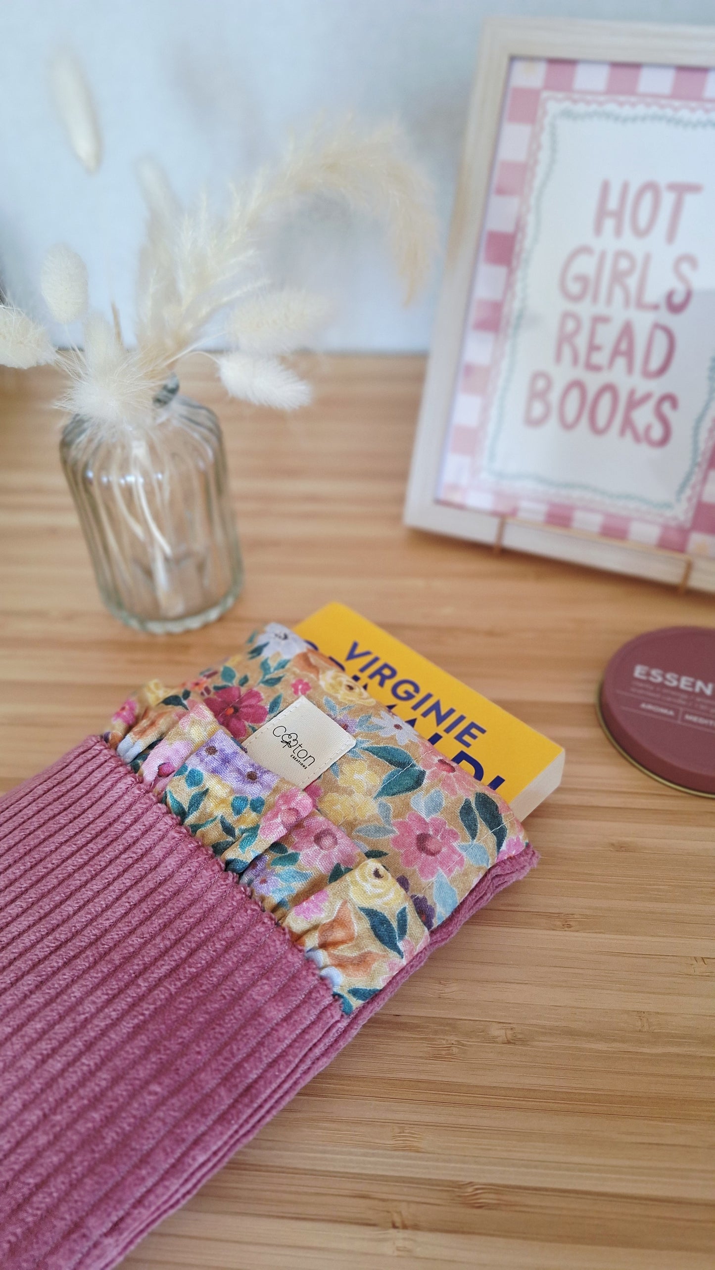 Pochette 2 en 1 pour liseuse et/ou livre de poche - Artisanale, personnalisable