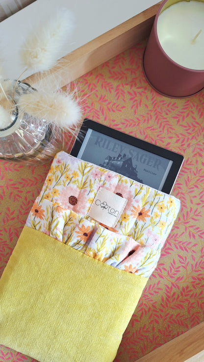 Pochette 2 en 1 pour liseuse et/ou livre de poche - Artisanale, personnalisable