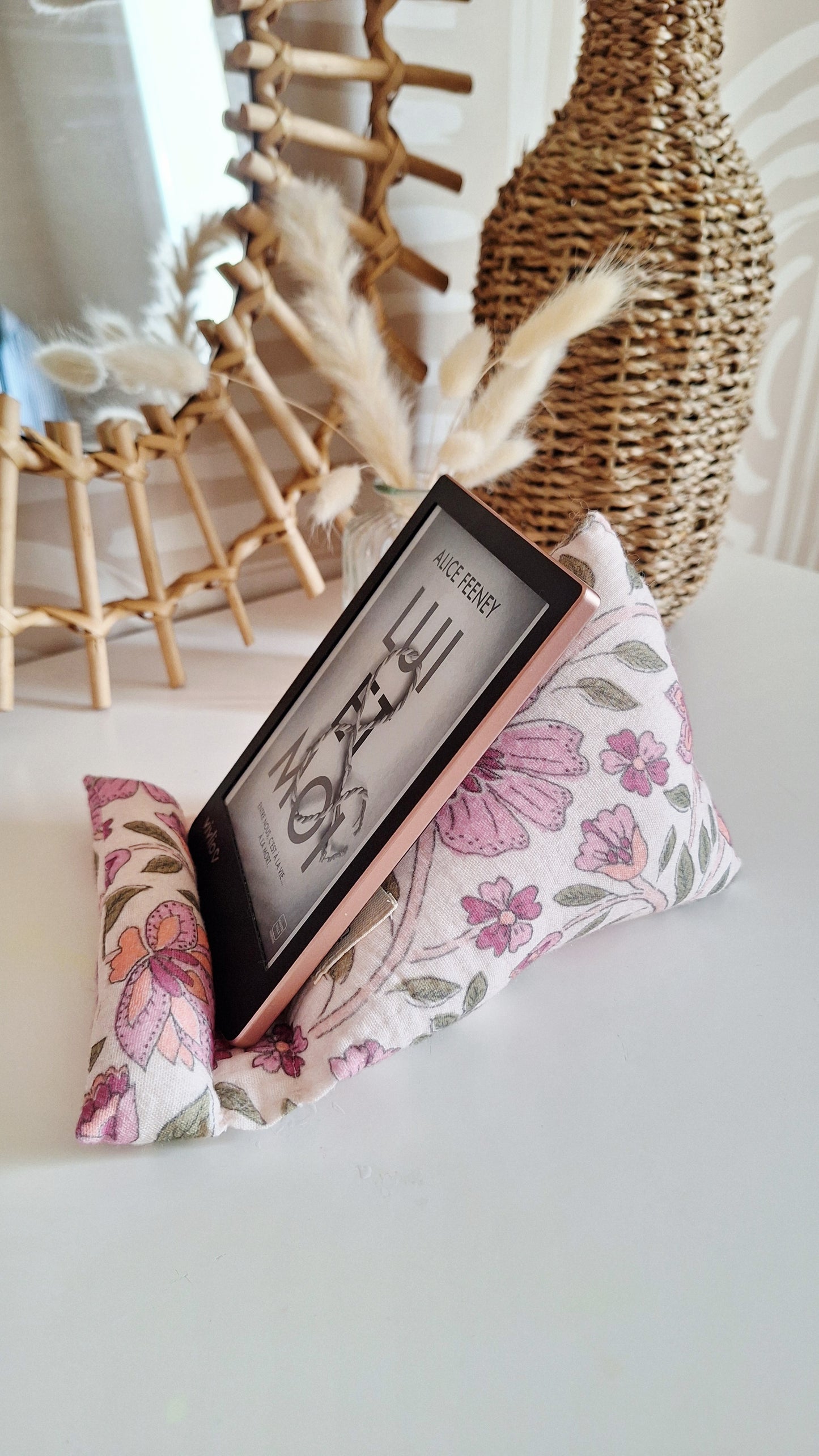 Coussin pour liseuse - Support ergonomique artisanal