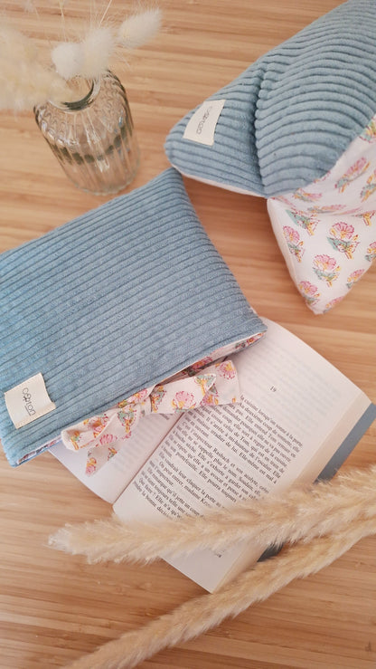 Pochette à Livre artisanale - Protège-livre matelassé, fait main, format poche ou broché au choix