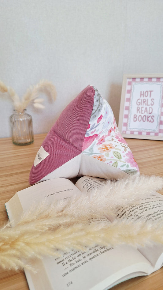 Coussin de lecture ergonomique artisanal - Coton biologique, fait main, pour lire sans douleur