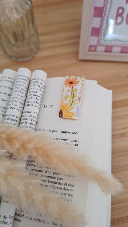 Marque-page aimanté artisanal - Fait main en coton, pour ne plus jamais perdre sa page