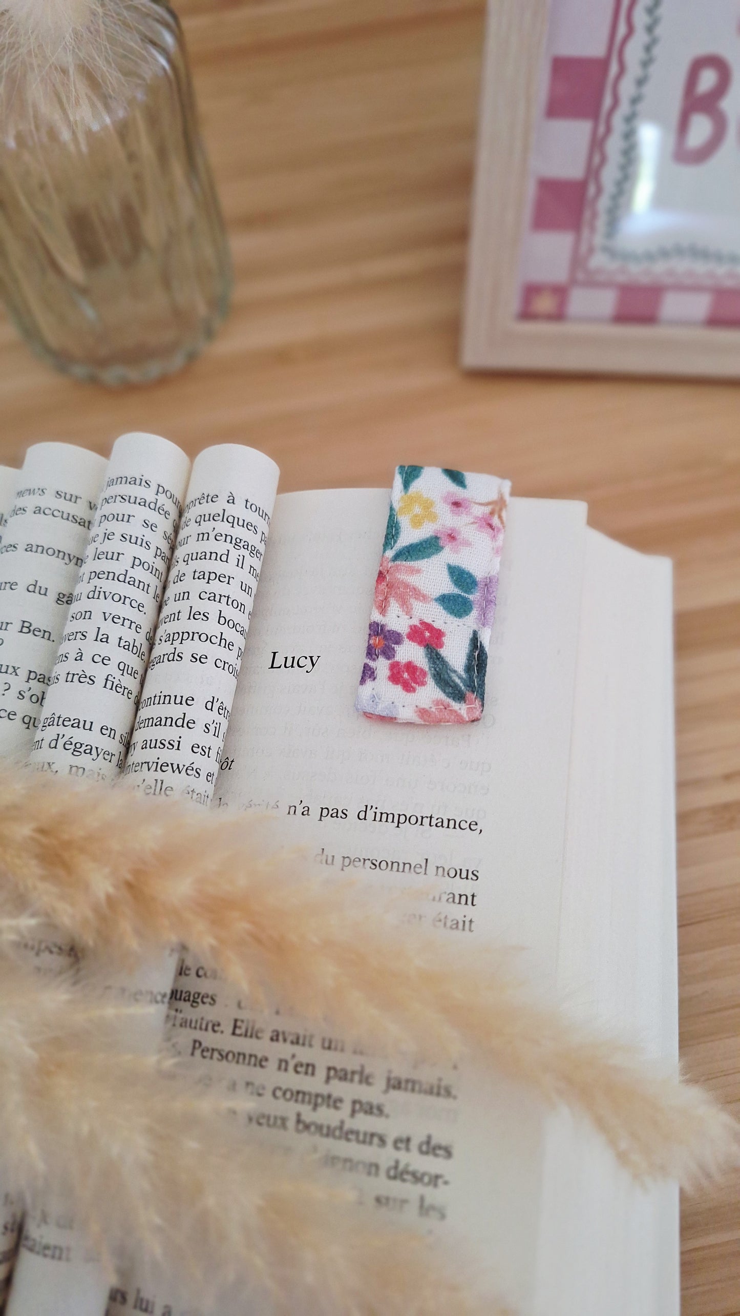 Marque-page aimanté artisanal - Fait main en coton, pour ne plus jamais perdre sa page