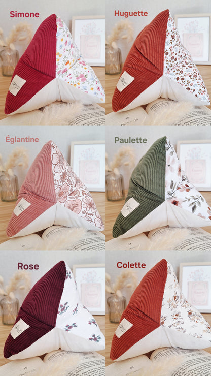 Coussin de lecture ergonomique artisanal - Coton biologique, fait main, pour lire sans douleur