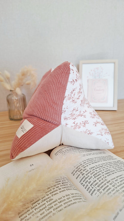 Coussin de lecture ergonomique artisanal - Coton biologique, fait main, pour lire sans douleur
