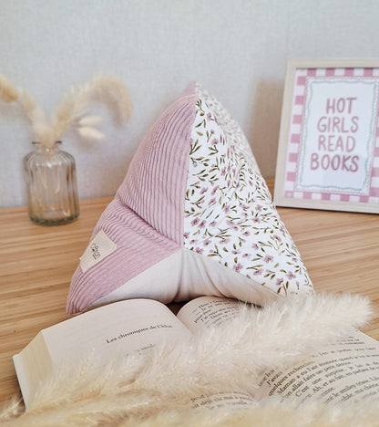 Coussin de lecture ergonomique artisanal - Coton biologique, fait main, pour lire sans douleur