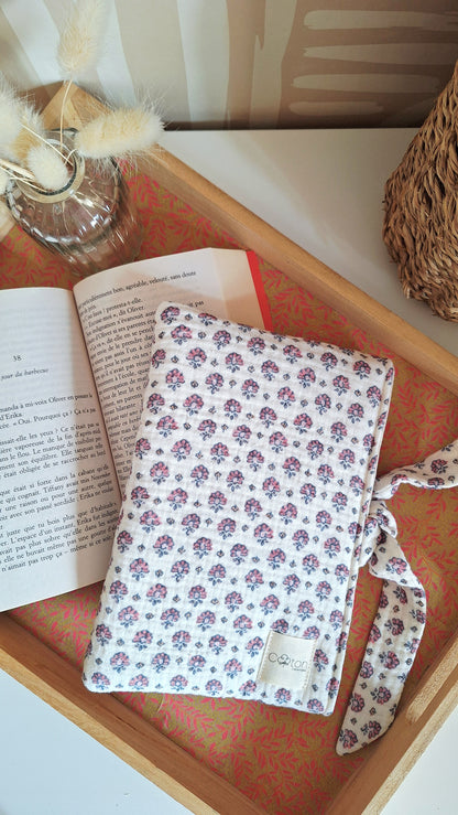 Pochette à Livre artisanale - Protège-livre matelassé, fait main, format poche ou broché au choix