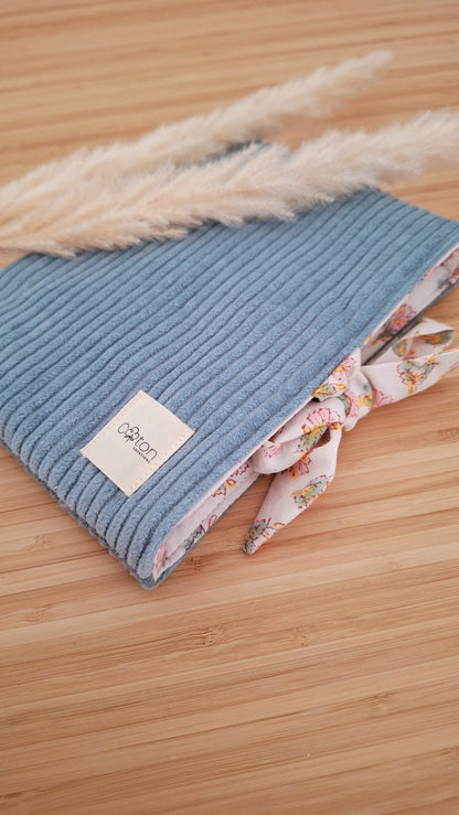 Pochette à Livre artisanale - Protège-livre matelassé, fait main, format poche ou broché au choix