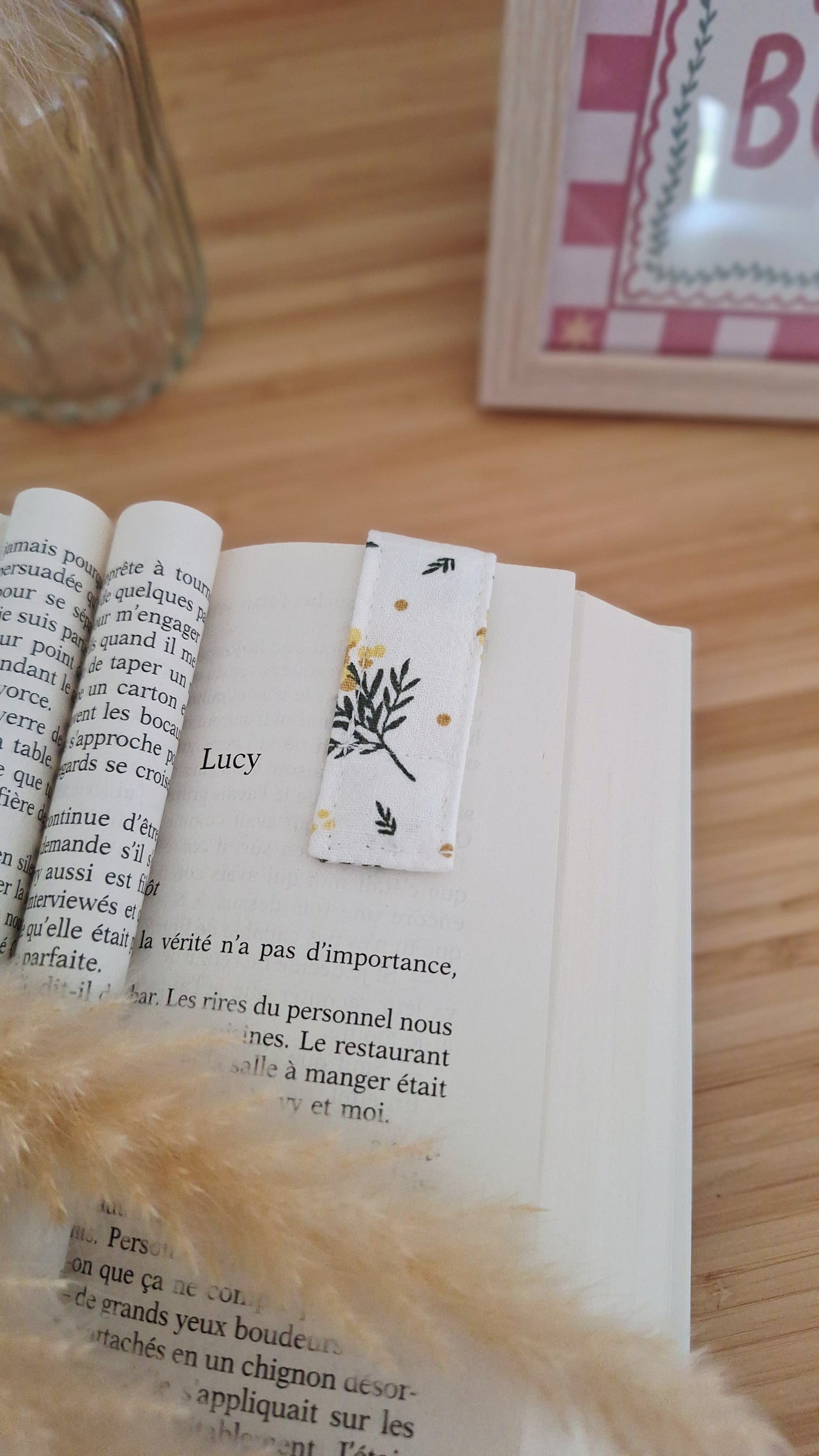 Marque-page aimanté artisanal - Fait main en coton, pour ne plus jamais perdre sa page