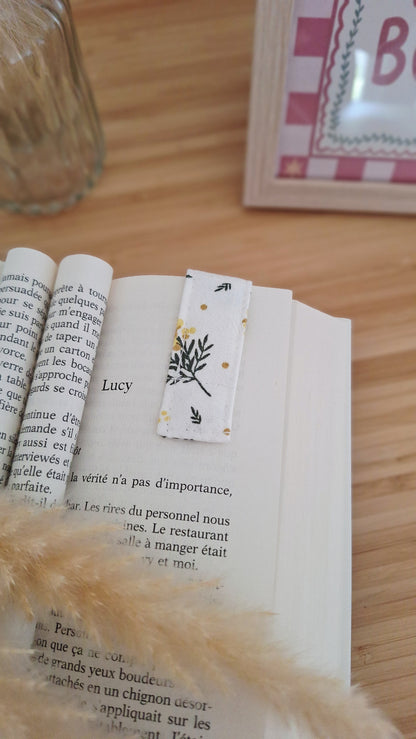 Marque-page aimanté artisanal - Fait main en coton, pour ne plus jamais perdre sa page