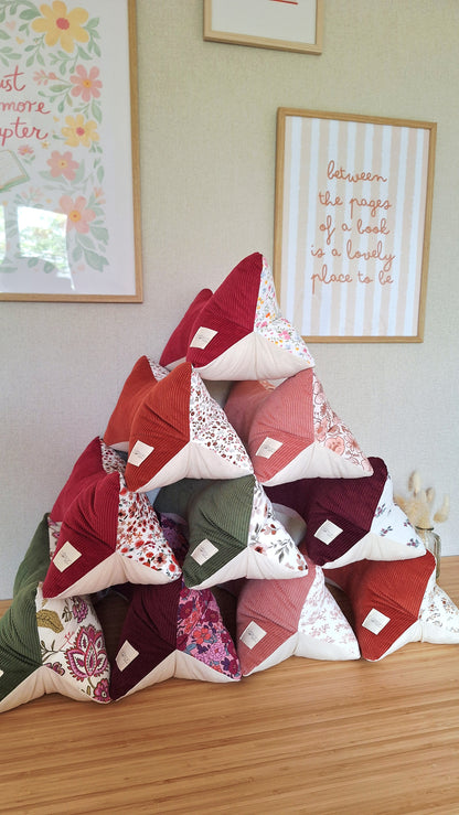 Coussin de lecture ergonomique artisanal - Coton biologique, fait main, pour lire sans douleur